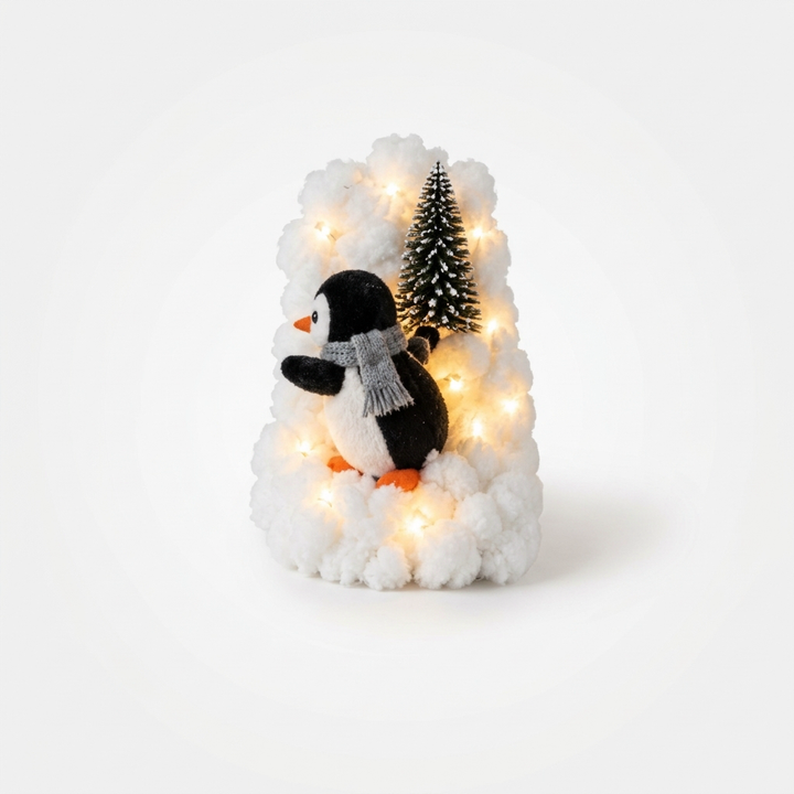 Snowy Steps – Lighted Penguin Christmas Staircase Display