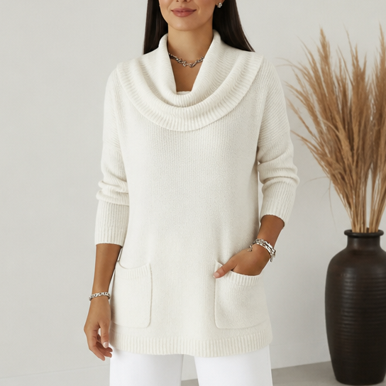 Everelle – Long-Sleeve Cowl-Neck Tunic Sweater
