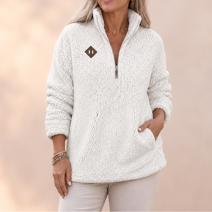Wrapzo – Oversized Half-Zip Fleece Pullover