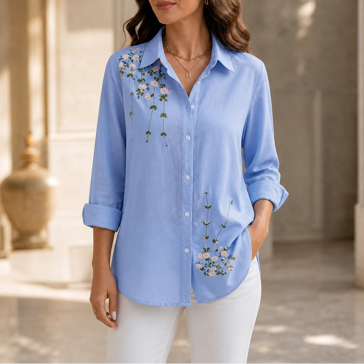 Florenza – Floral Print Long-Sleeve Shirt