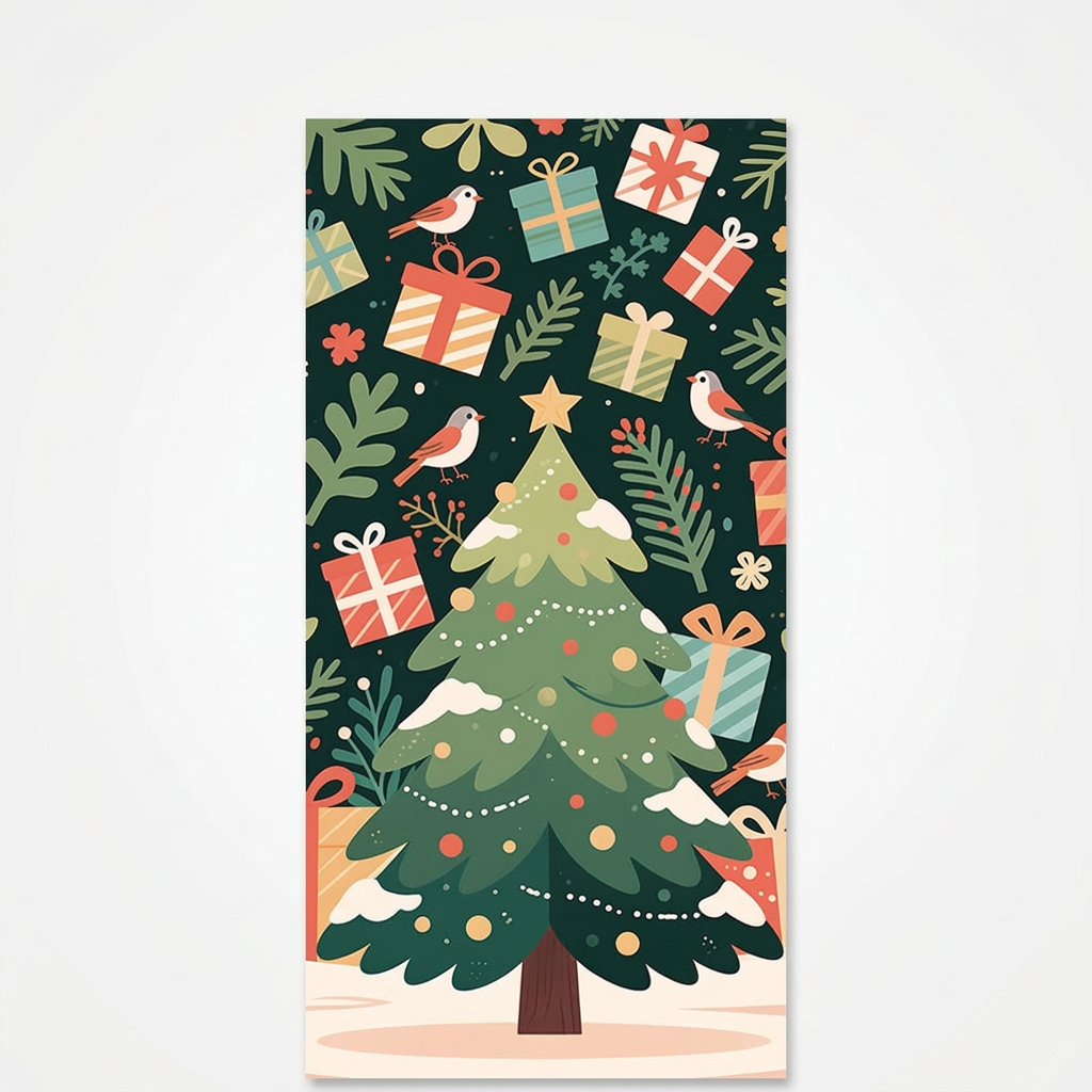 Hollydoor – Santa And Reindeer Christmas Door Cover