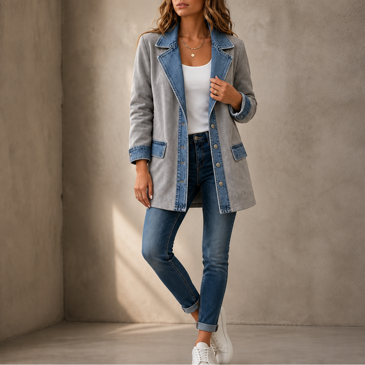 Westline – Trim Faux-Suede Western Jacket