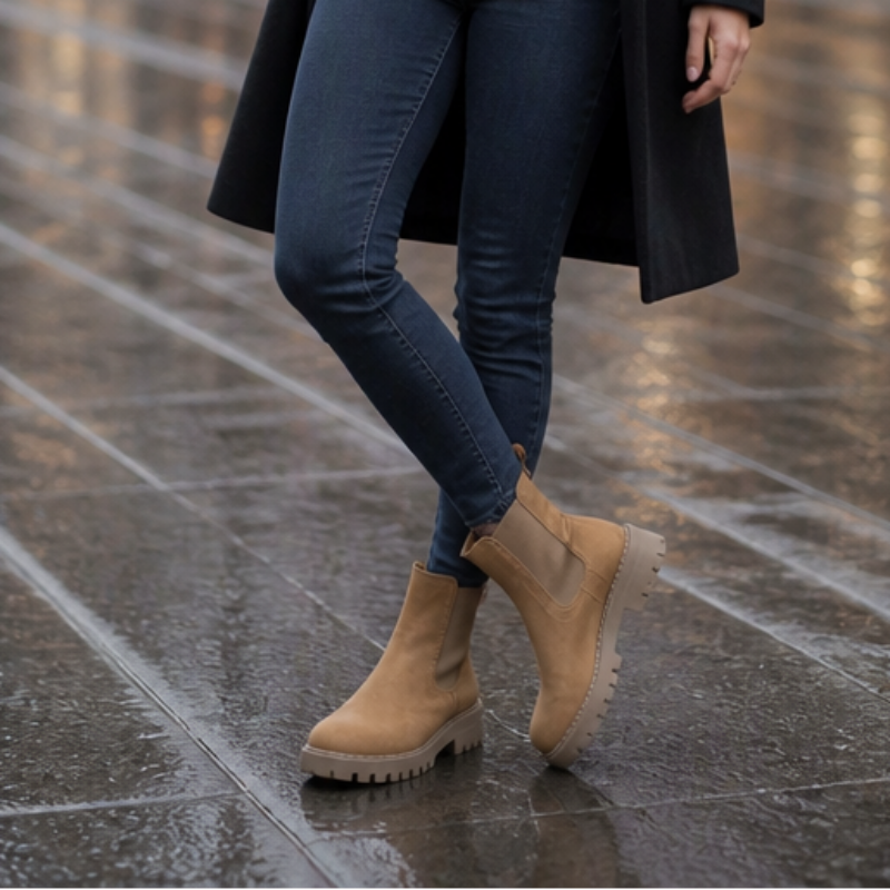 Traqora – Wide-Fit Stretch-Panel Chelsea Boots