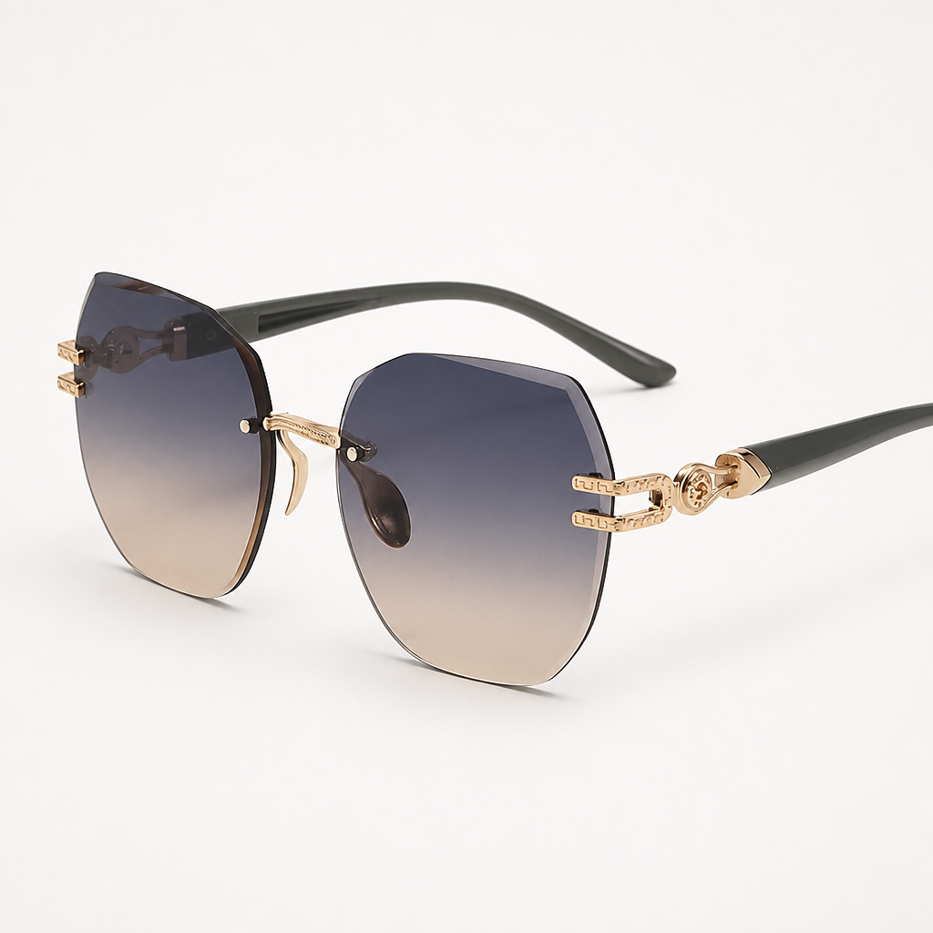 Rimlyn – Rimless Oversized Tinted Sunglasses
