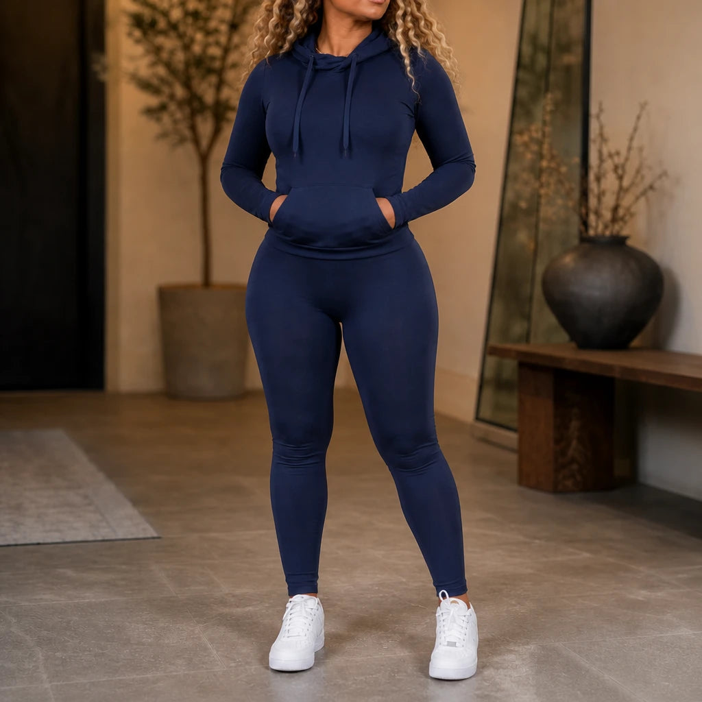 Fallora – Fitted Hoodie And Leggings Set
