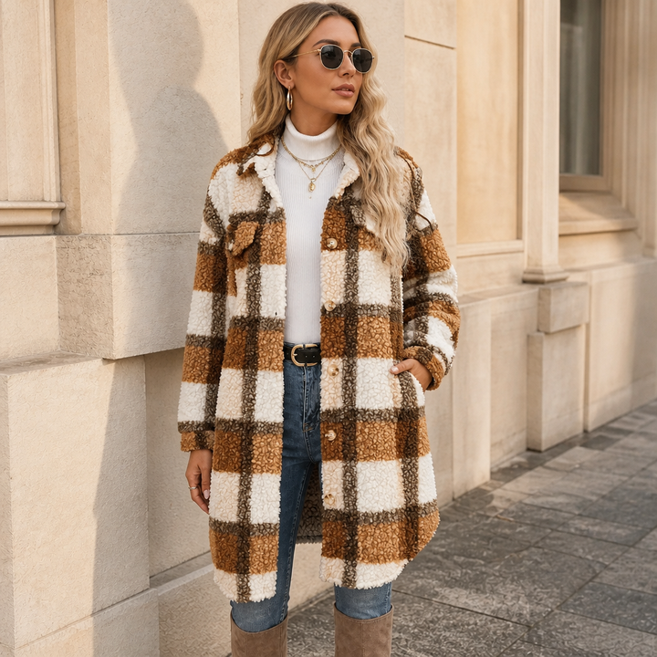 Fairloch – Plaid Sherpa-Lined Mid-Length Coat