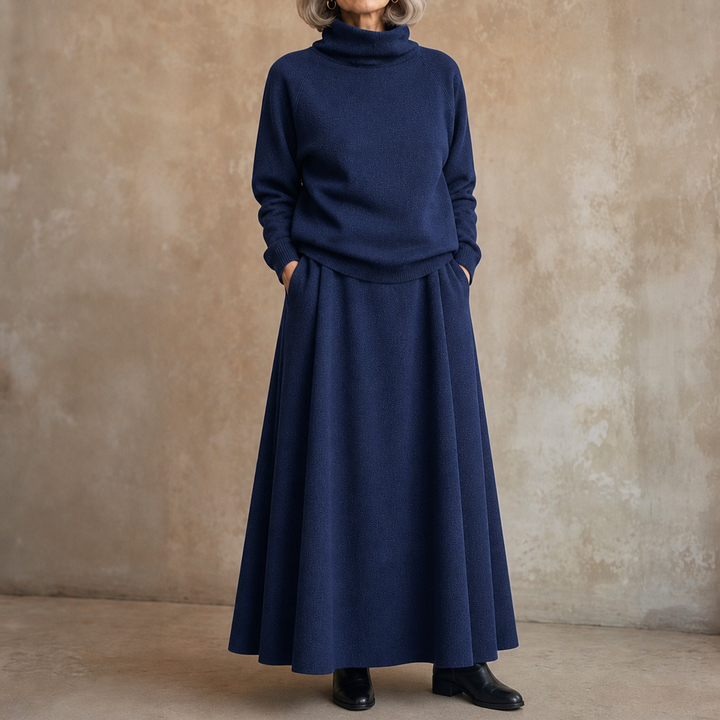 Lunelle – Turtleneck Sweater And Maxi Skirt Set