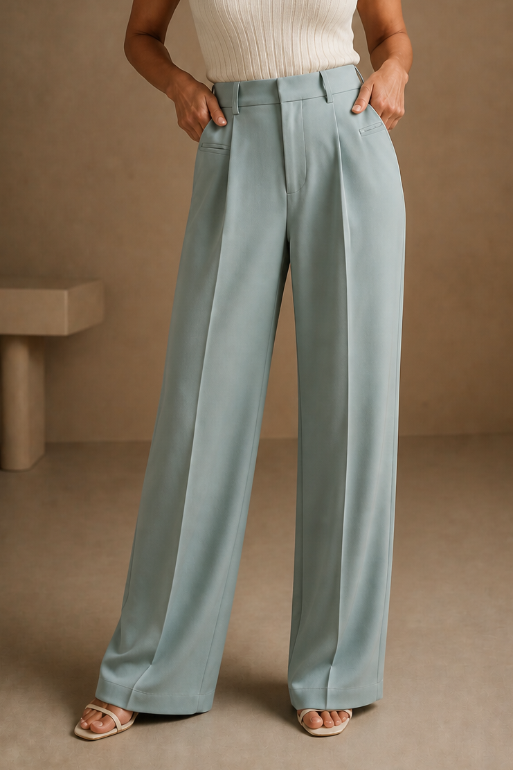Longline – High-Waisted Wide-Leg Trousers