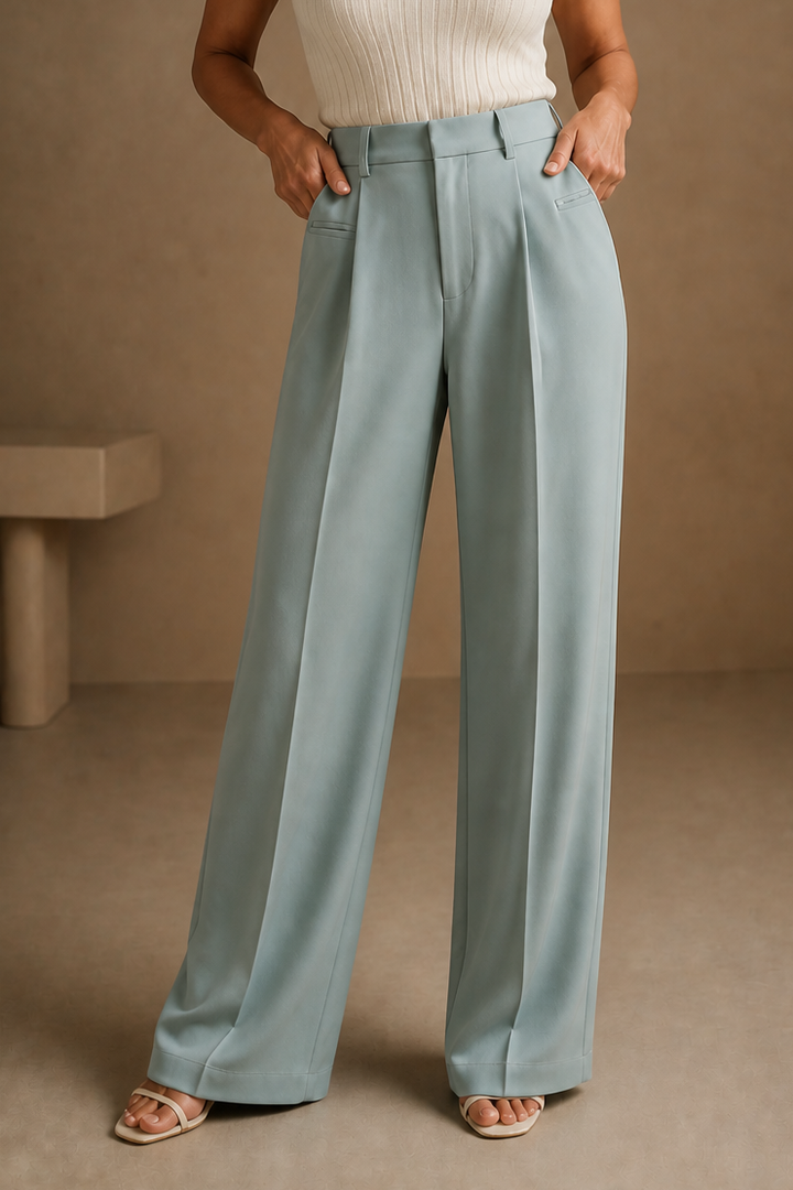 Longline – High-Waisted Wide-Leg Trousers