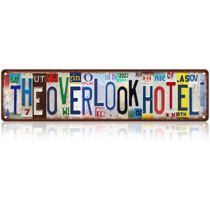 Love You More – Vintage License Plate Collage Wall Sign