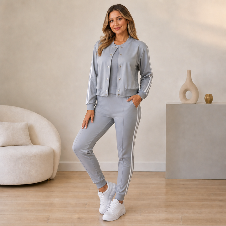 Wearbella – 3-Piece Cropped Jacket,Tank And Jogger Set