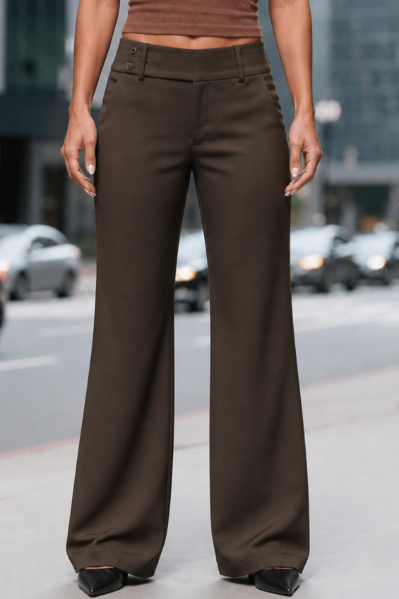 Wearbella – High-Waisted Fluid Wide-Leg Trousers