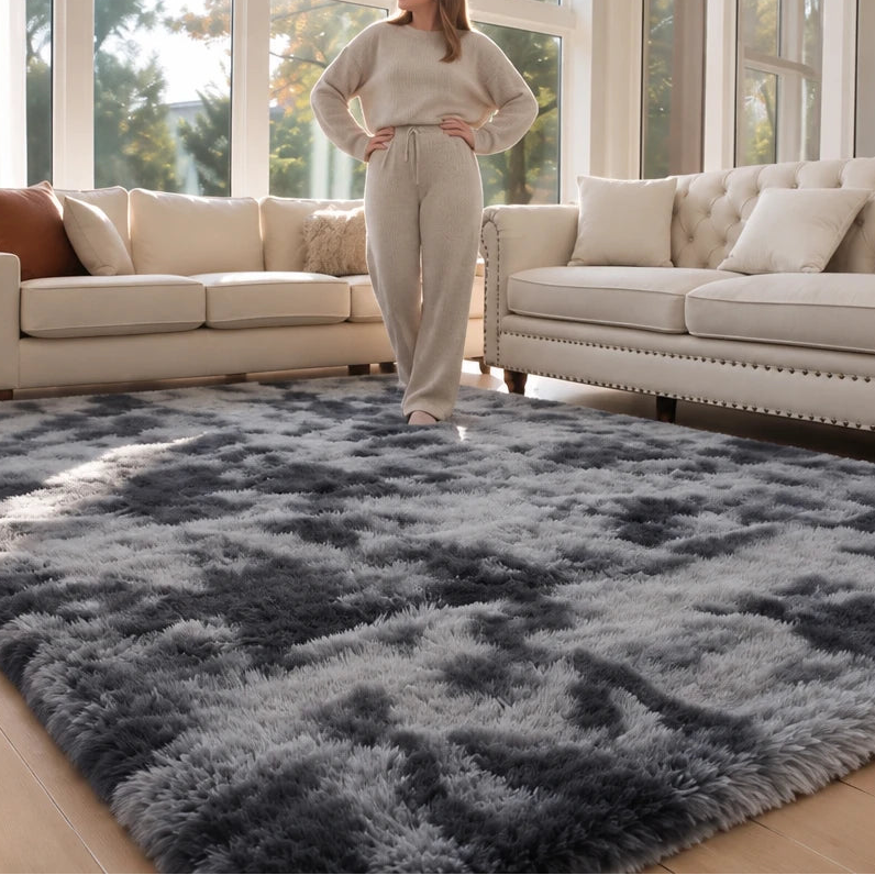 Gradia – Gradient Plush Faux-Fur Area Rug