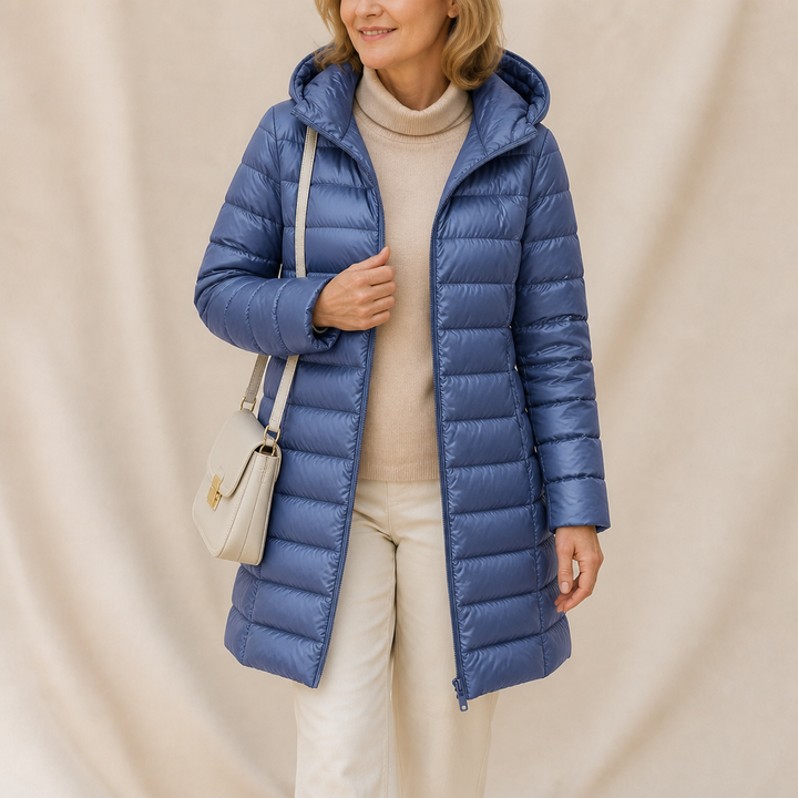 Veluna – Long Quilted Puffer Coat