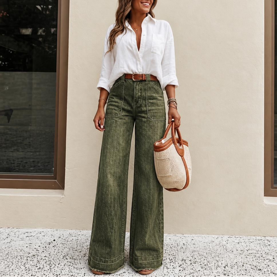 Wearlyn – High-Rise Stretch Wide-Leg Denim Jeans