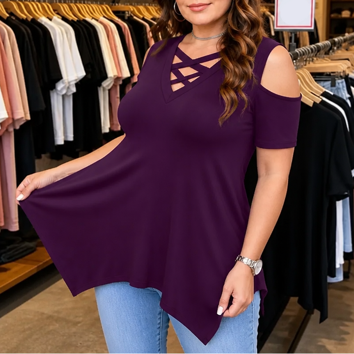 Sharkbite – Cold-Shoulder Criss-Cross Swing Tunic