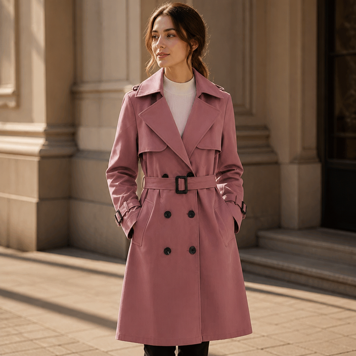 Winterly – Belted Mid-Length Structured Trench Coat