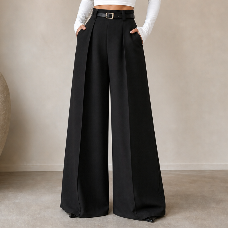 Vellora – High-Waisted Wide-Leg Trousers
