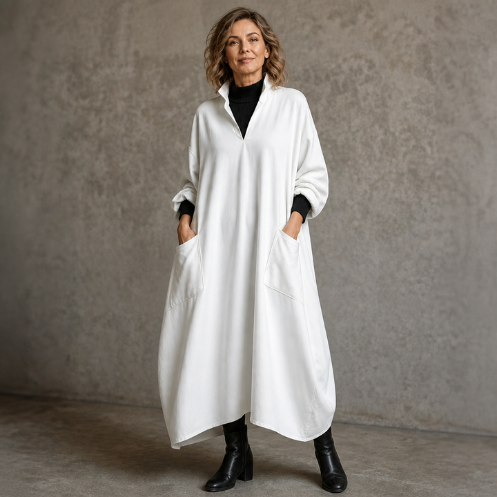 Wearbella – Cocoon Taper Mock Neck Midi Dress