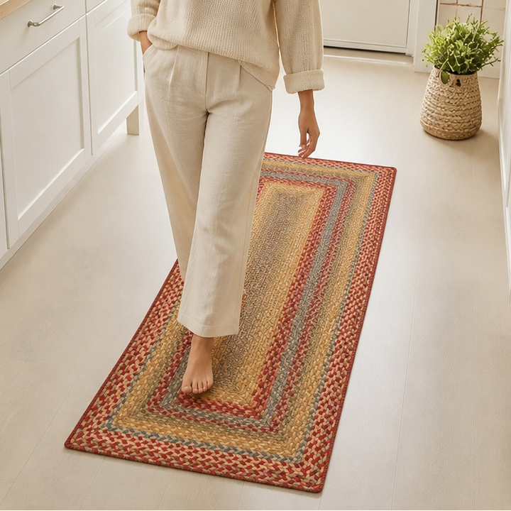 Wovenwell – Woven-Pattern Absorbent Kitchen Runner Rug