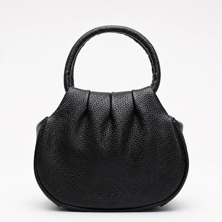 Pleatelle – Pleated Mini Handbag With Round Handles