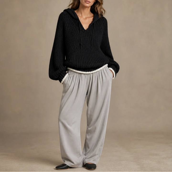 Hoodlune – Chunky Knit Hooded Pullover