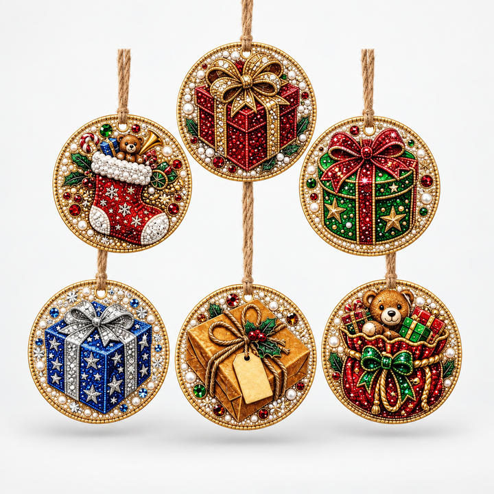 Glowbee – Diamond Painting Christmas Ornament Kit (6pcs)
