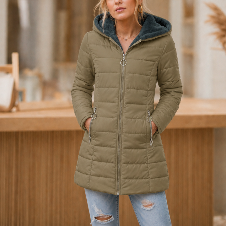 Cozelle – Quilted Hooded Insulated Puffer Coat