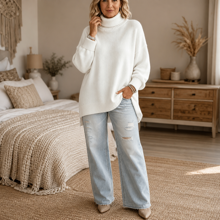 Rowelle – Ribbed Oversized Roll-Neck Sweater