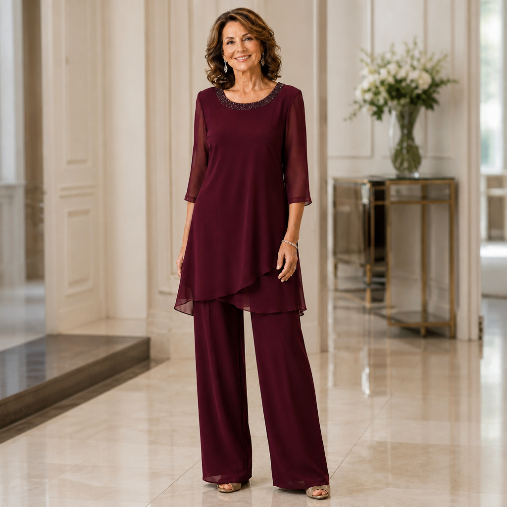 Marchetta – Asymmetric Tunic Wide-Leg Pant Set