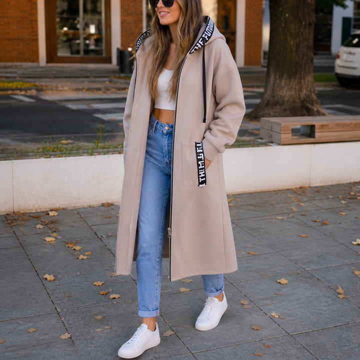 Hearthline – Alphabet Patchwork Longline Hooded Coat