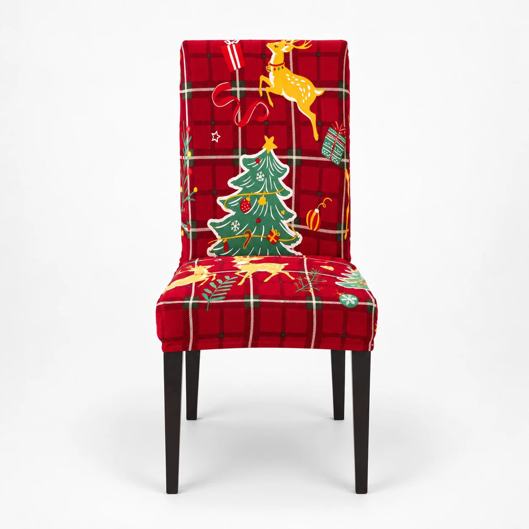 HollyHug – Christmas Stretch Dining Chair Covers (4 Pack)