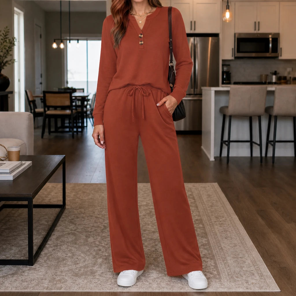 Wearbella – Coordinated Top And Pants Lounge Set