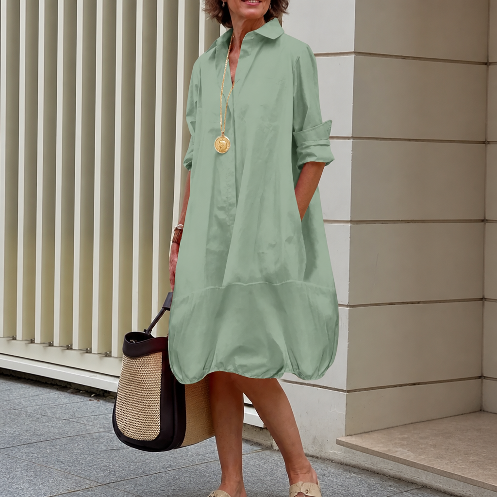 Wearbella – Button-Front Relaxed Shirt Dress