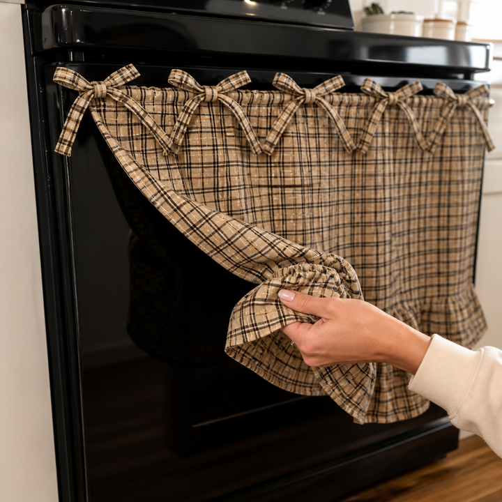 Hearthgrid – Gingham Oven Door Curtain