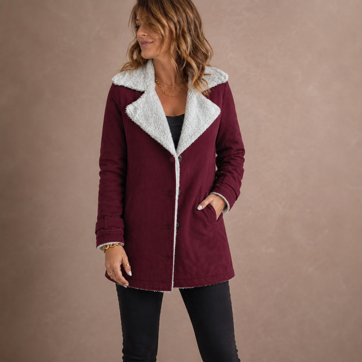 Suede-Finish Lapel Jacket