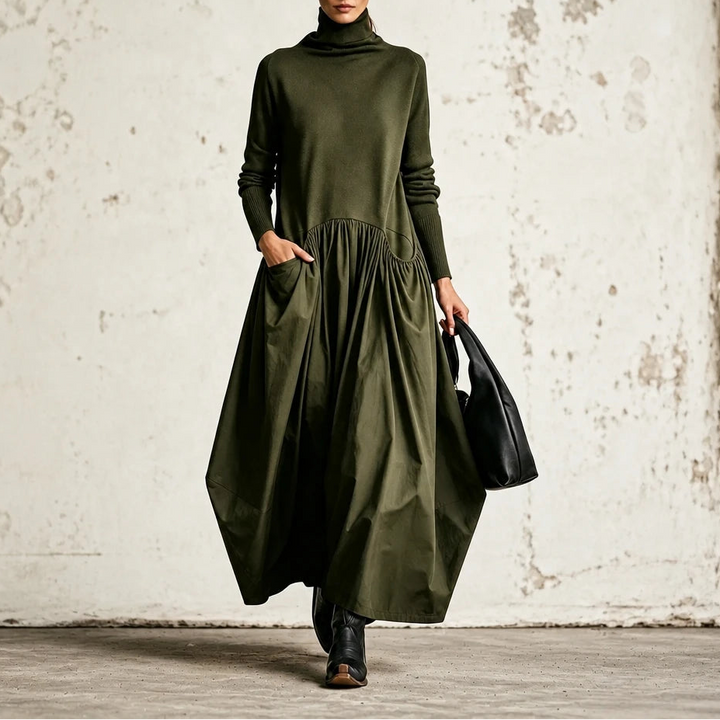 Sloane – High Neck Pocket Maxi Dress