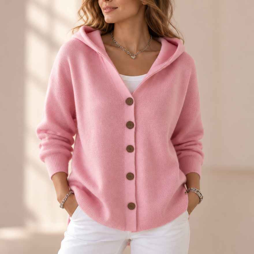 Softcove – Hooded A-Line Knit Cardigan