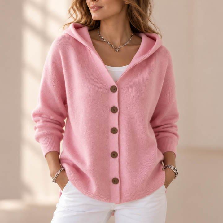 Softcove – Hooded A-Line Knit Cardigan
