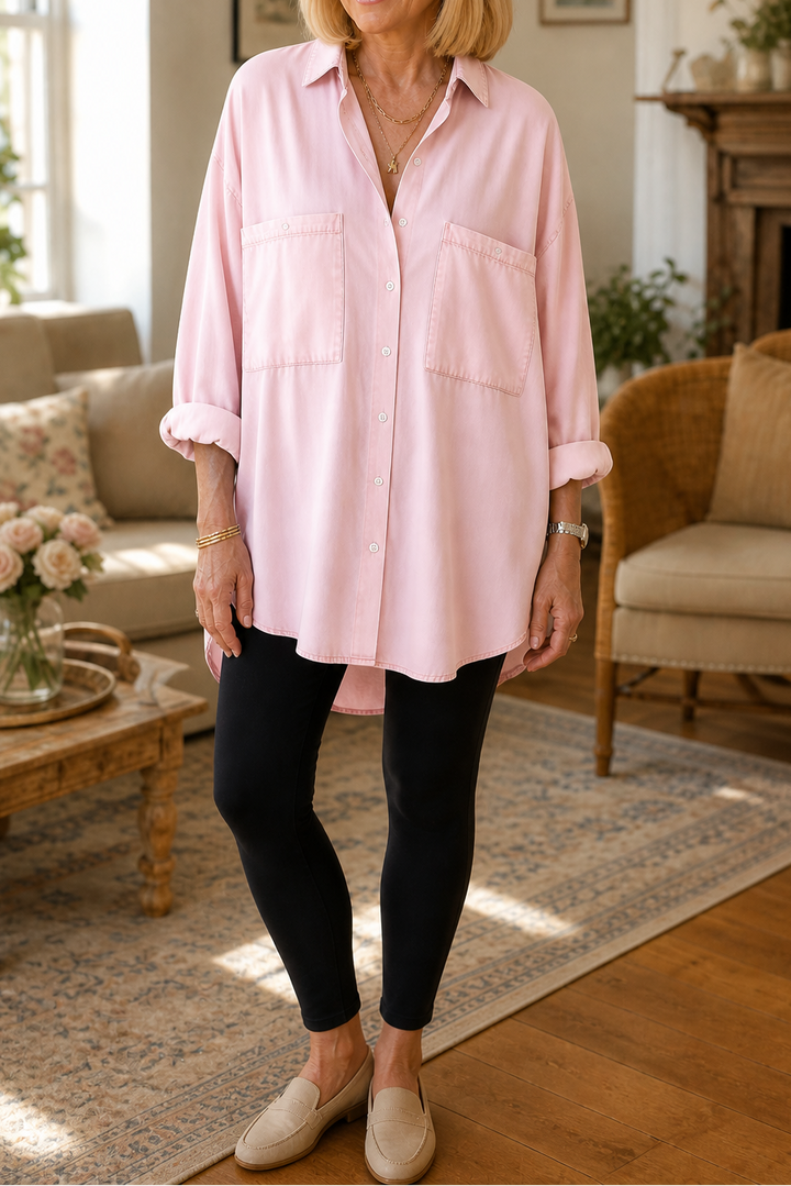 Wearbella – Oversized Soft Chambray Denim Shirt