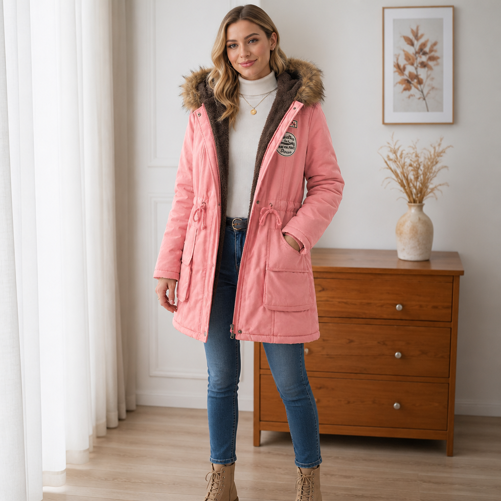 Velora – Fur-Hooded Lined Women’s Parka