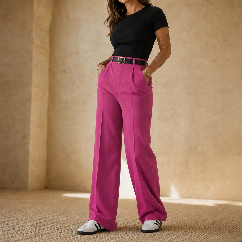 Wearbella – High-Waisted Wide-Leg Trousers