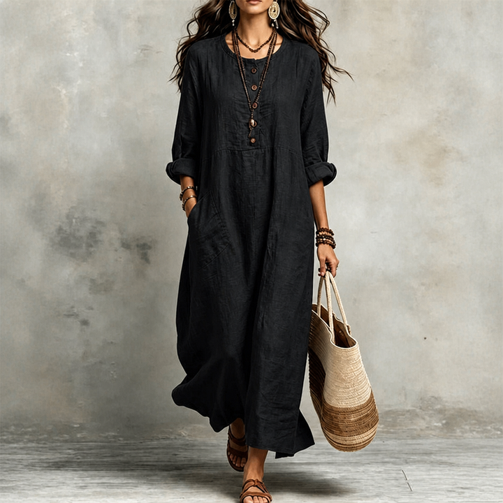 Wearbella – Sleeveless Pocketed Casual Maxi Dress