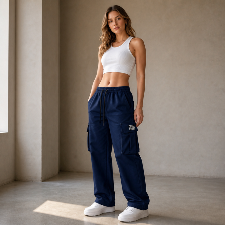 Easeway – Relaxed Straight-Leg Cargo Pants