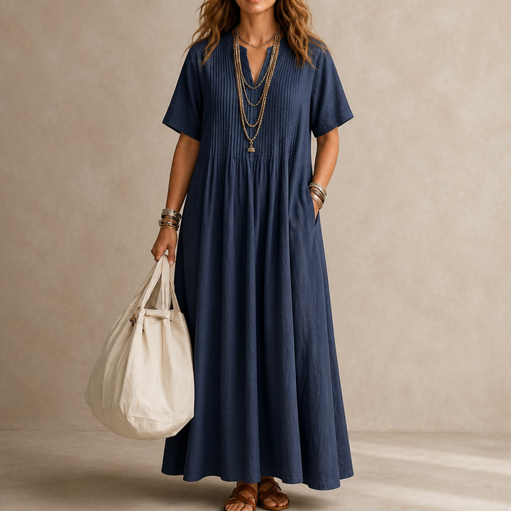 Linaline – Pintuck Maxi Dress