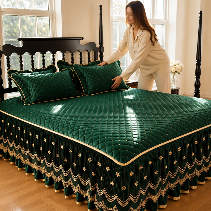 Linenna – Quilted Drop Bed Skirt