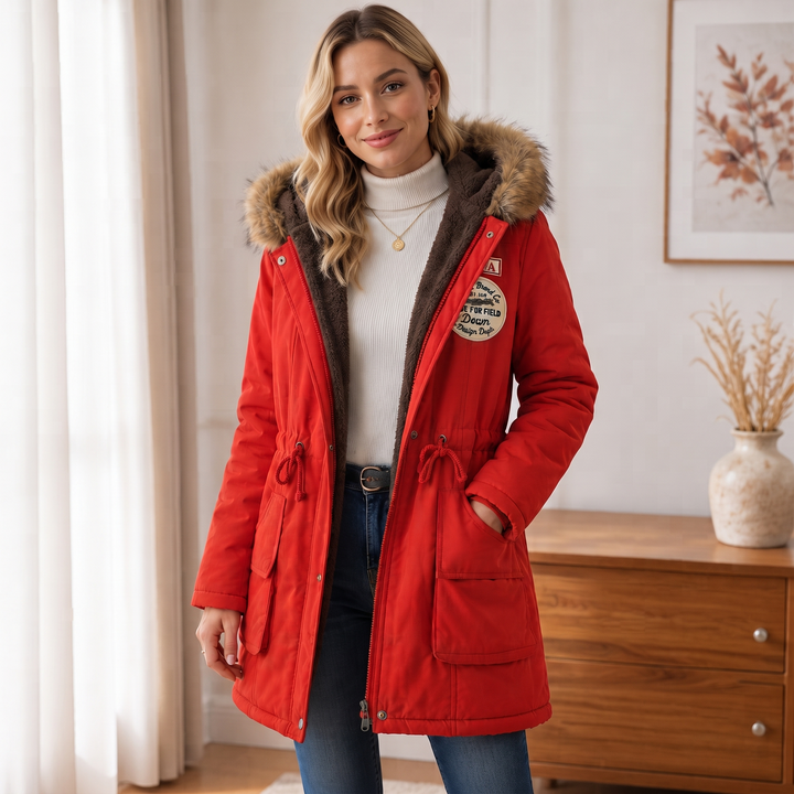 Velora – Fur-Hooded Lined Women’s Parka