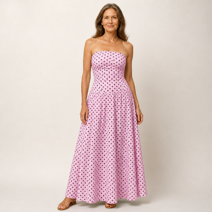 Doretta – Strapless maxi that holds without a fuss