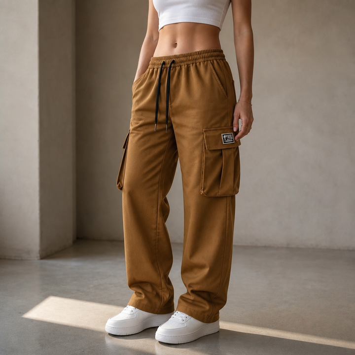 Easeway – Relaxed Straight-Leg Cargo Pants