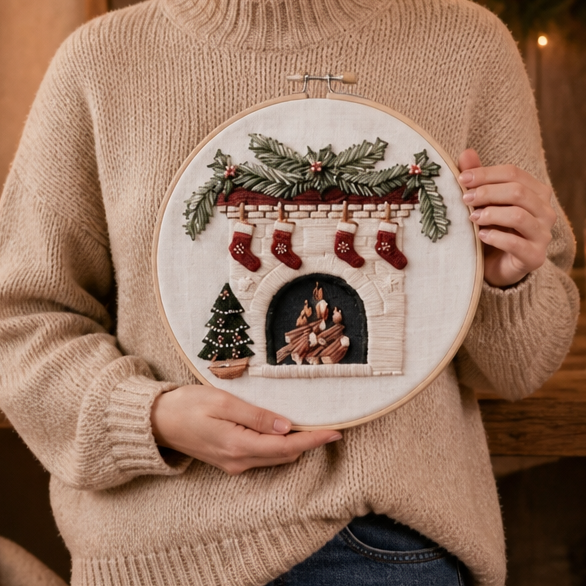 Hearthstitch – Christmas Stocking Embroidery Kit